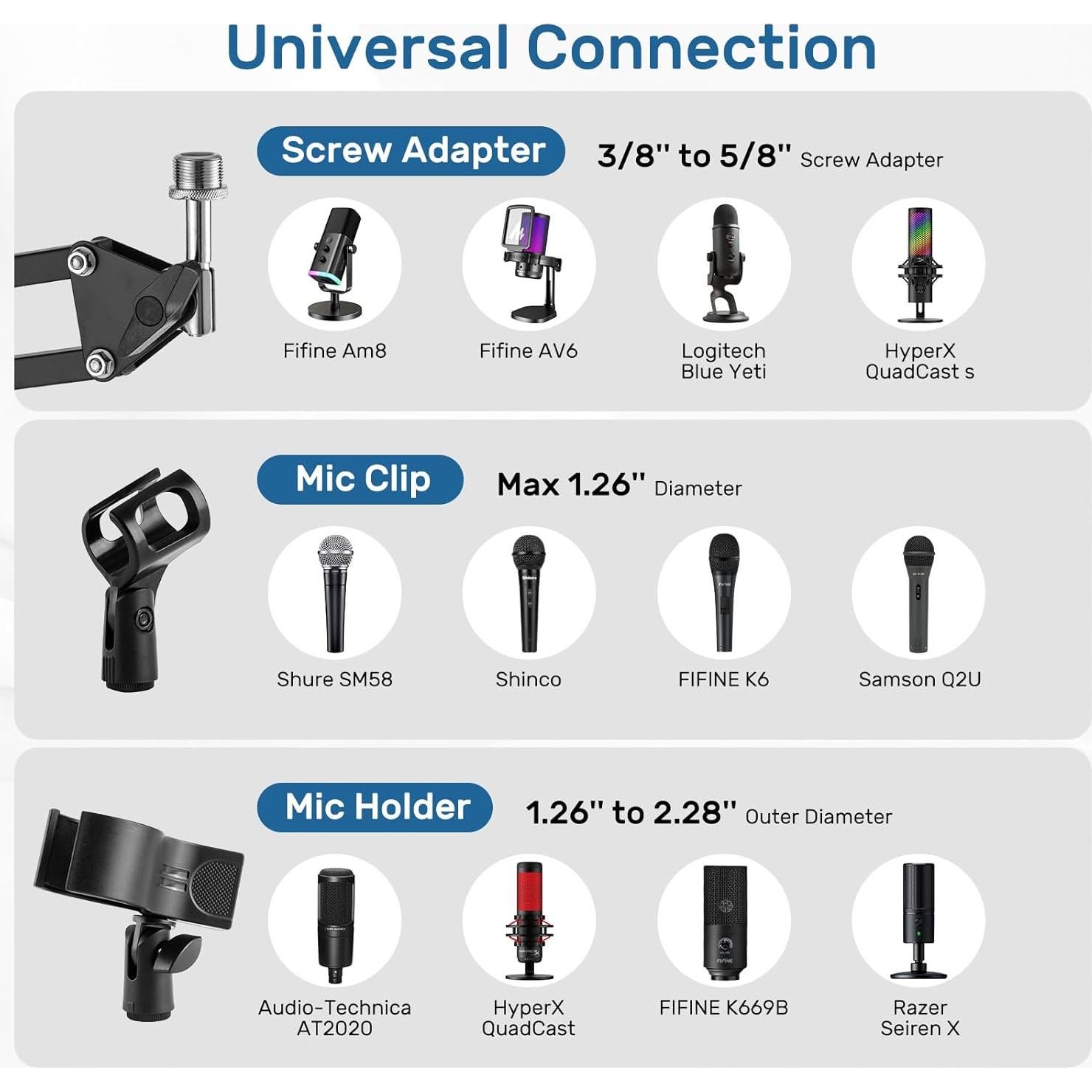 Soporte de Micrófono de Piso BILIONE LD36 Ajustable 2.79kg