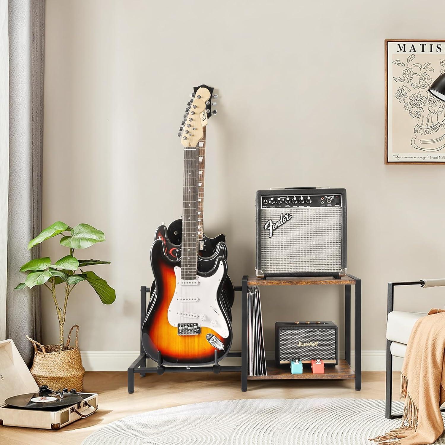Soporte para Guitarras Eléctricas Bikoney para 3 Guitarras y Amplificador