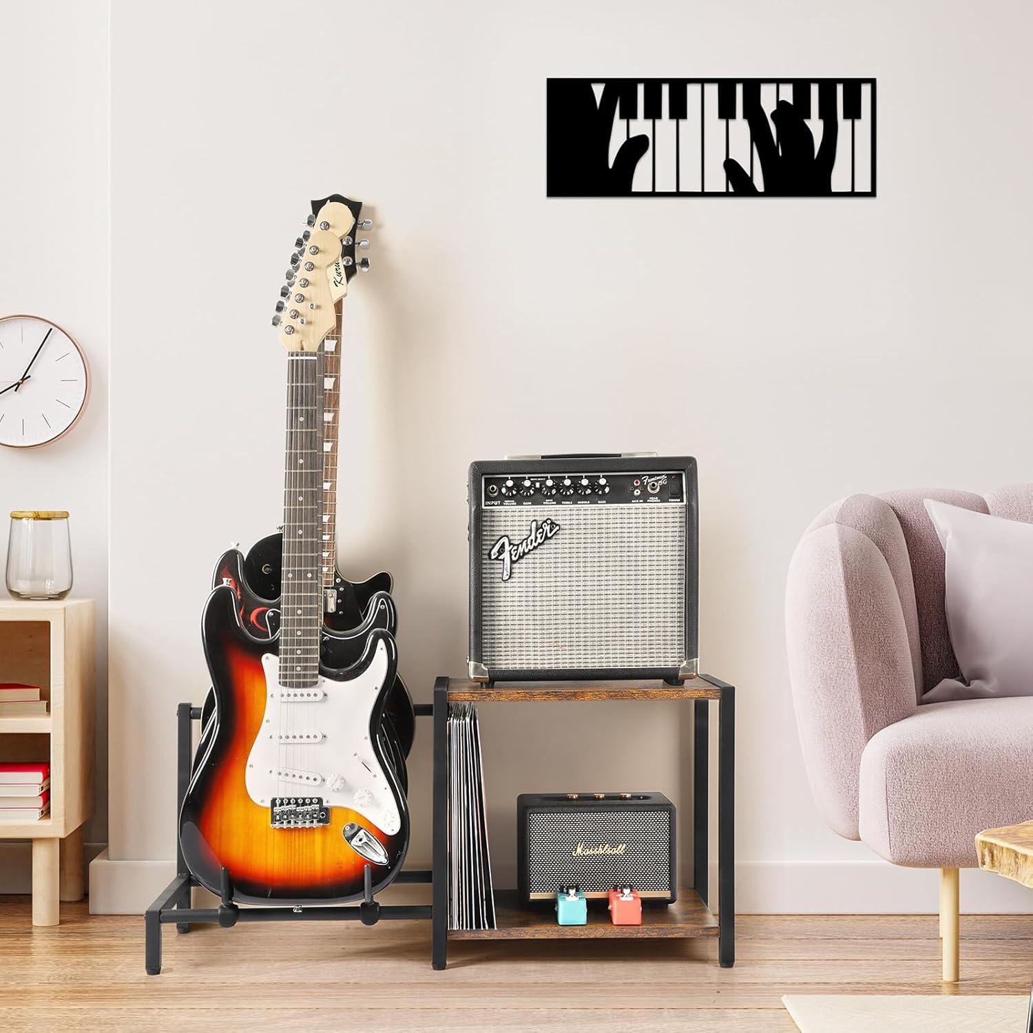 Soporte para Guitarras Eléctricas Bikoney para 3 Guitarras y Amplificador