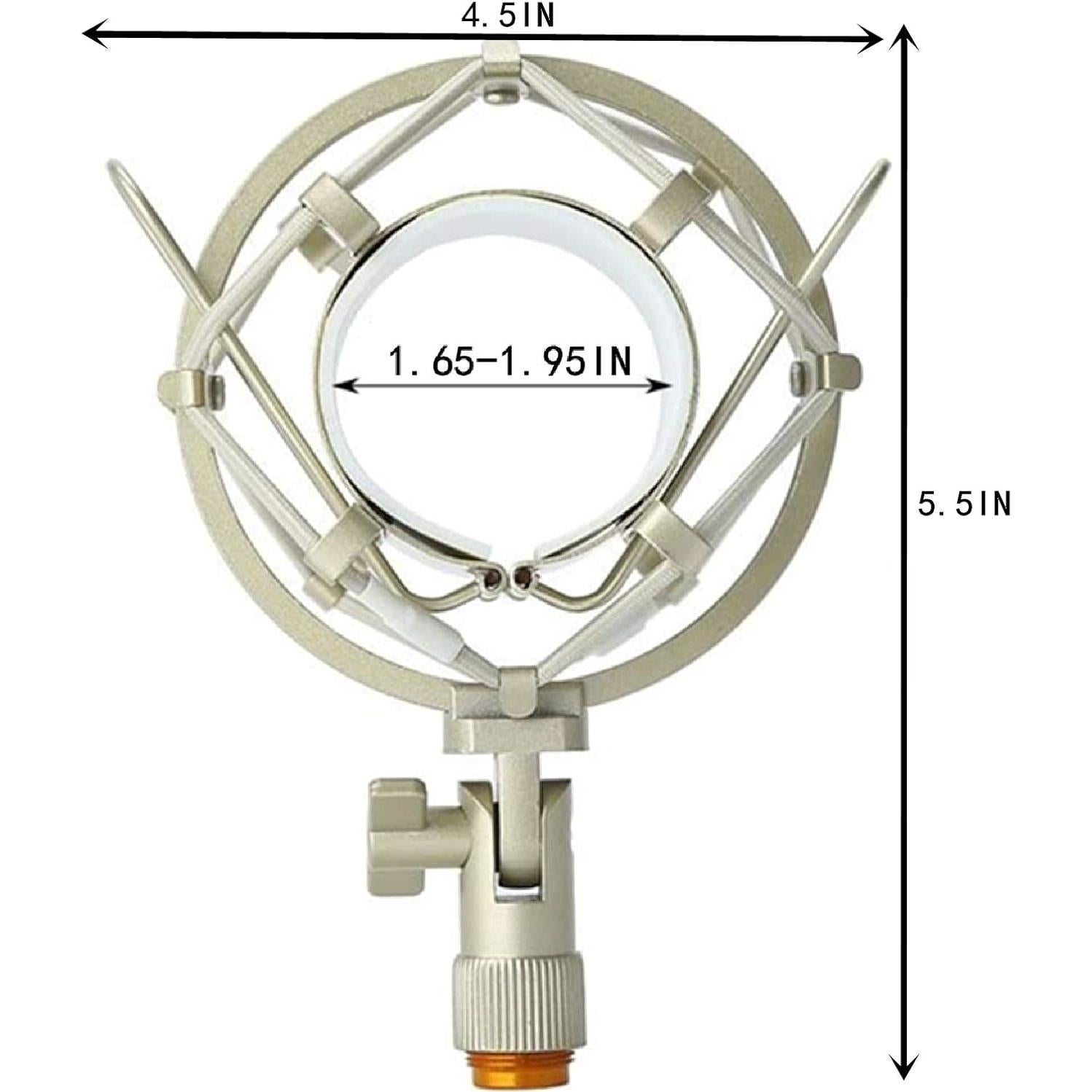 Soporte Antivibración Miwayer para Micrófono 48-54mm Plata