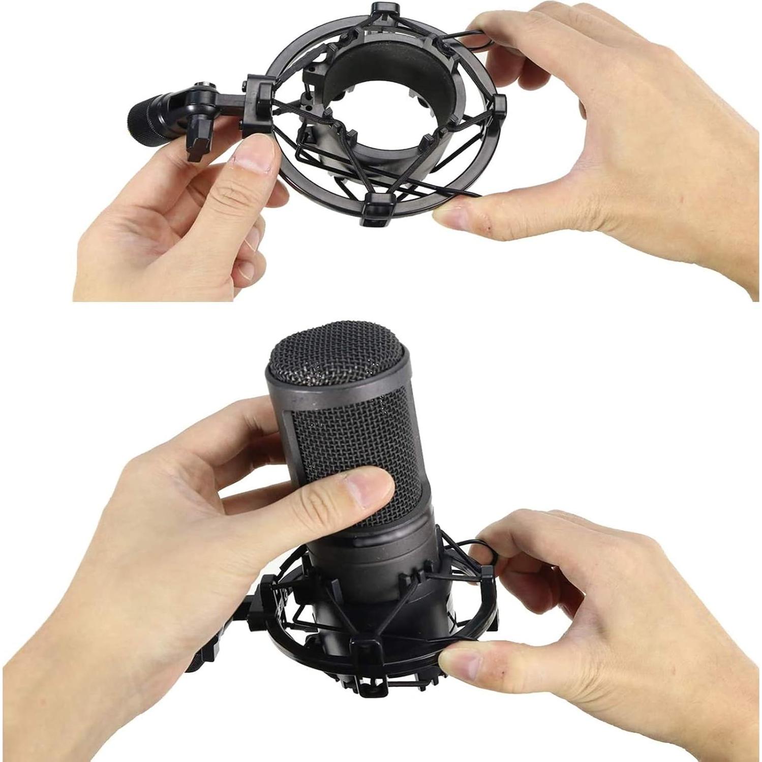 Soporte Antivibración Miwayer para Micrófono 48-54mm Plata