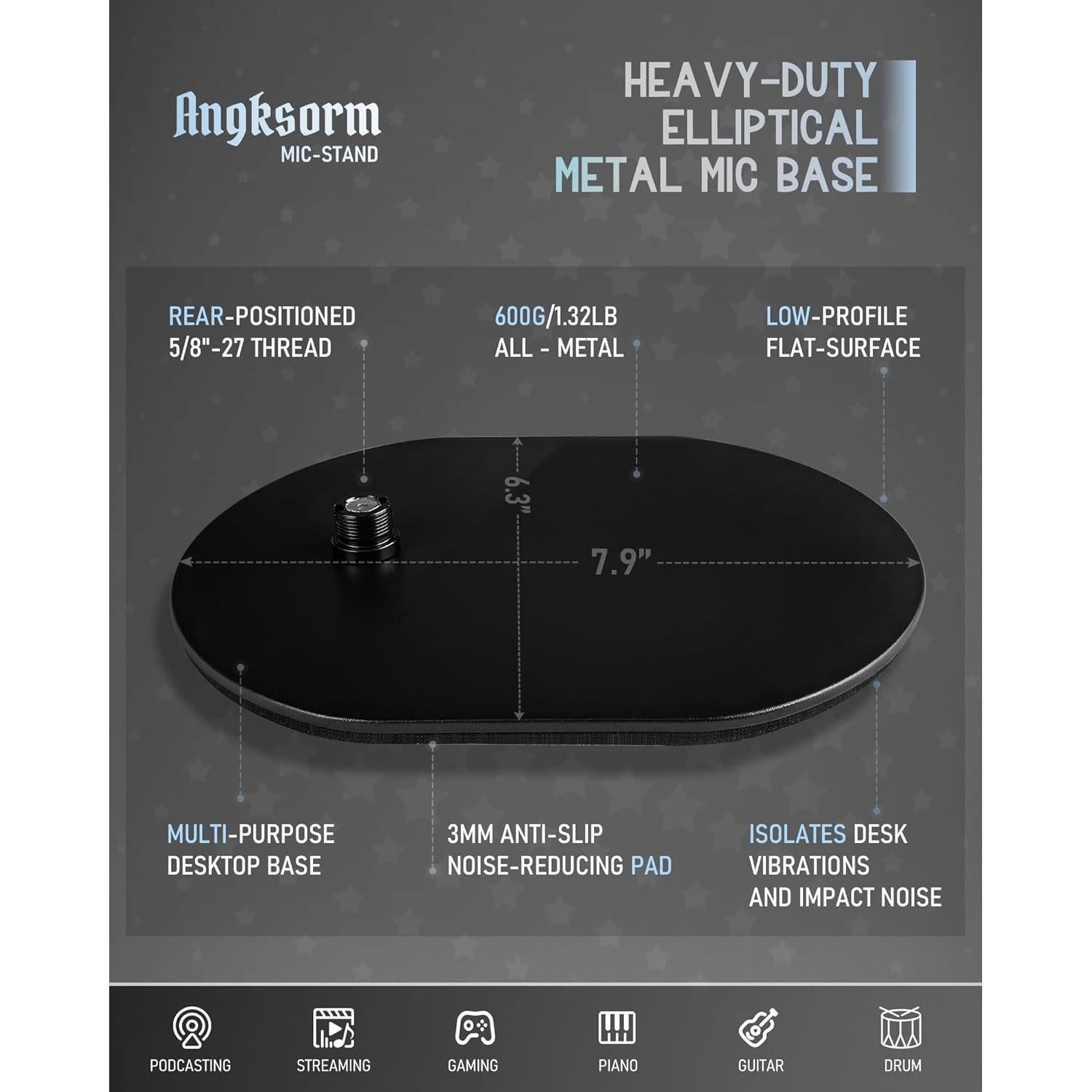 Soporte de Micrófono de Escritorio Angksorm KBT58 33 cm