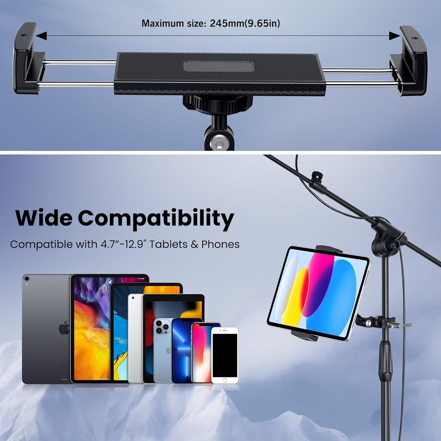 Soporte para Tableta CreaDream Ajustable para Micrófono - Negro