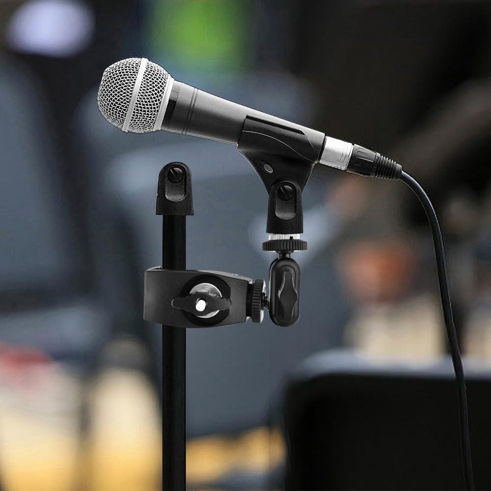 Pinza de Cangrejo Mic Loyanger, Soporte Ajustable 360° Negro