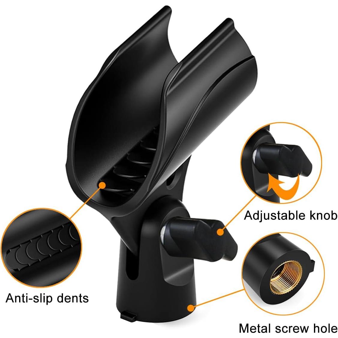 Soporte de Micrófono Universal Ajustable 2 Pcs con Adaptador