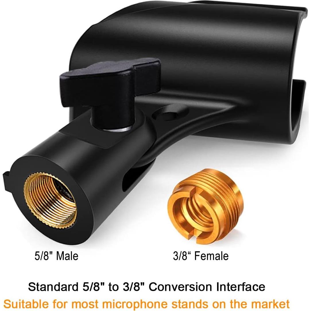 Soporte de Micrófono Universal Ajustable 2 Pcs con Adaptador