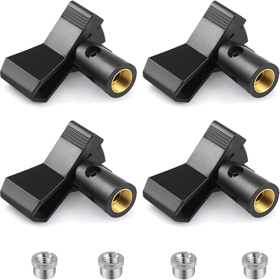 Soporte de Clip para Micrófono Universal Rannsgeer - Paquete de 4