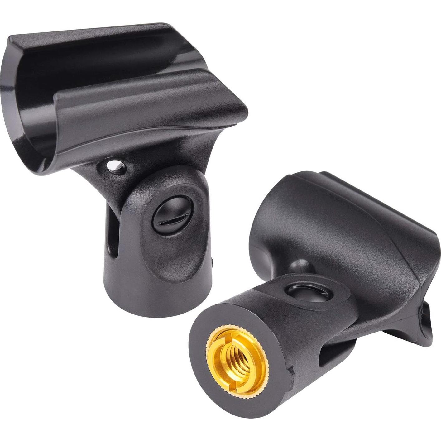 Soporte de Clip de Micrófono Universal Negro - Paquete de 5