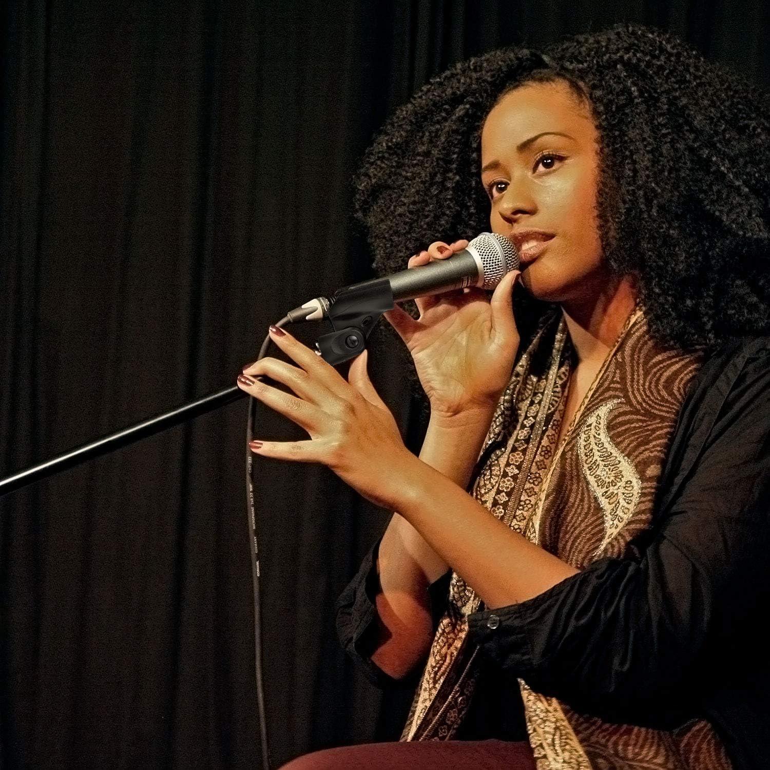 Soporte de Clip de Micrófono Universal Negro - Paquete de 5