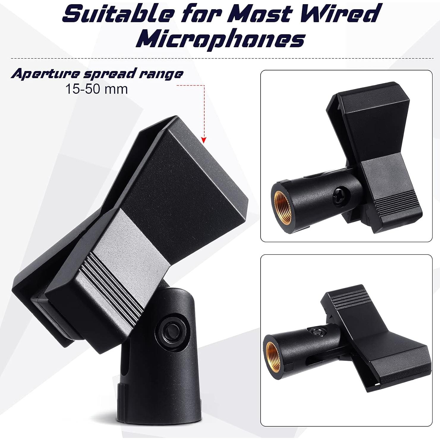 Yeshone Clips de Micrófono Inalámbrico con Adaptadores 4 Piezas