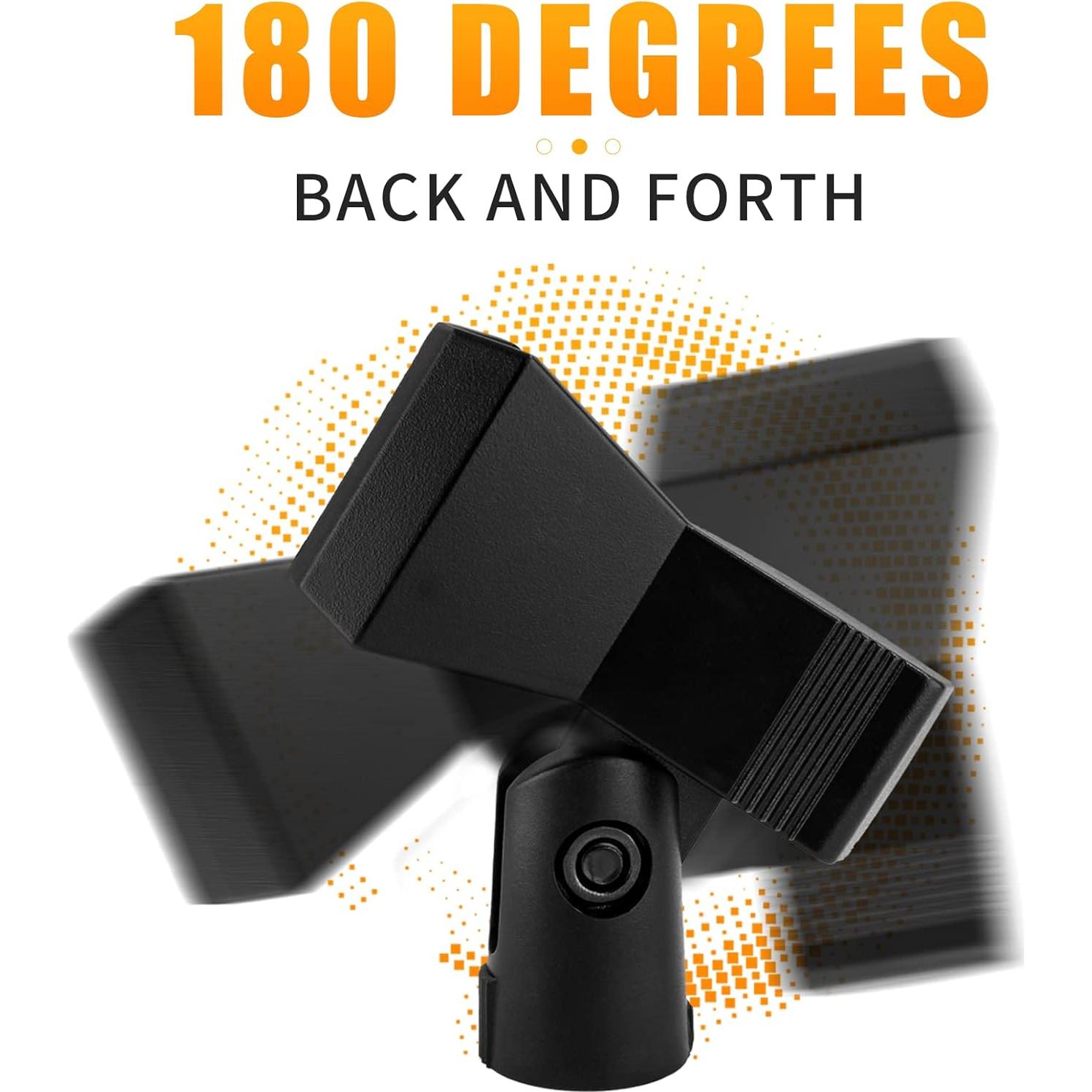 Soporte de Clip de Micrófono Universal Coufce Ajustable Negro