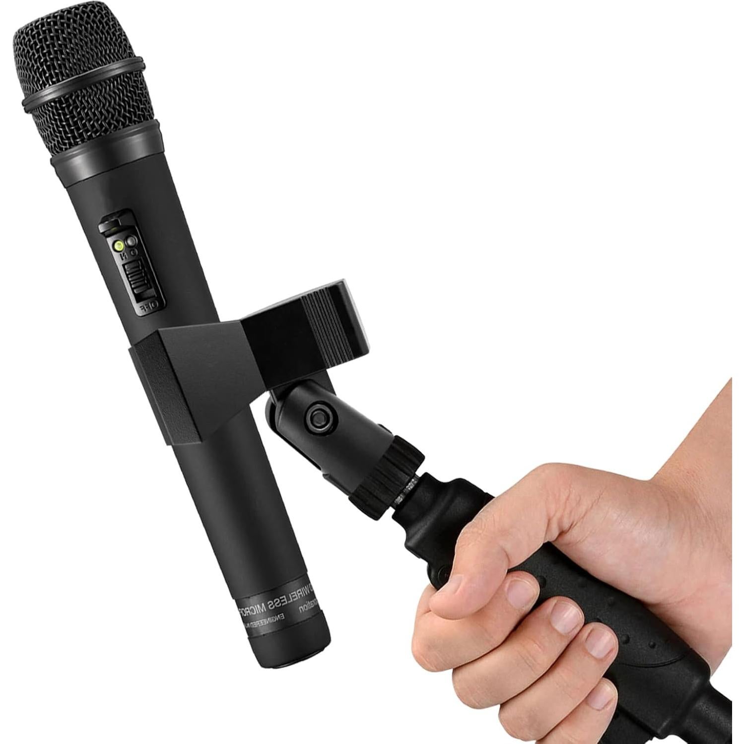 Soporte de Clip de Micrófono Universal Coufce Ajustable Negro