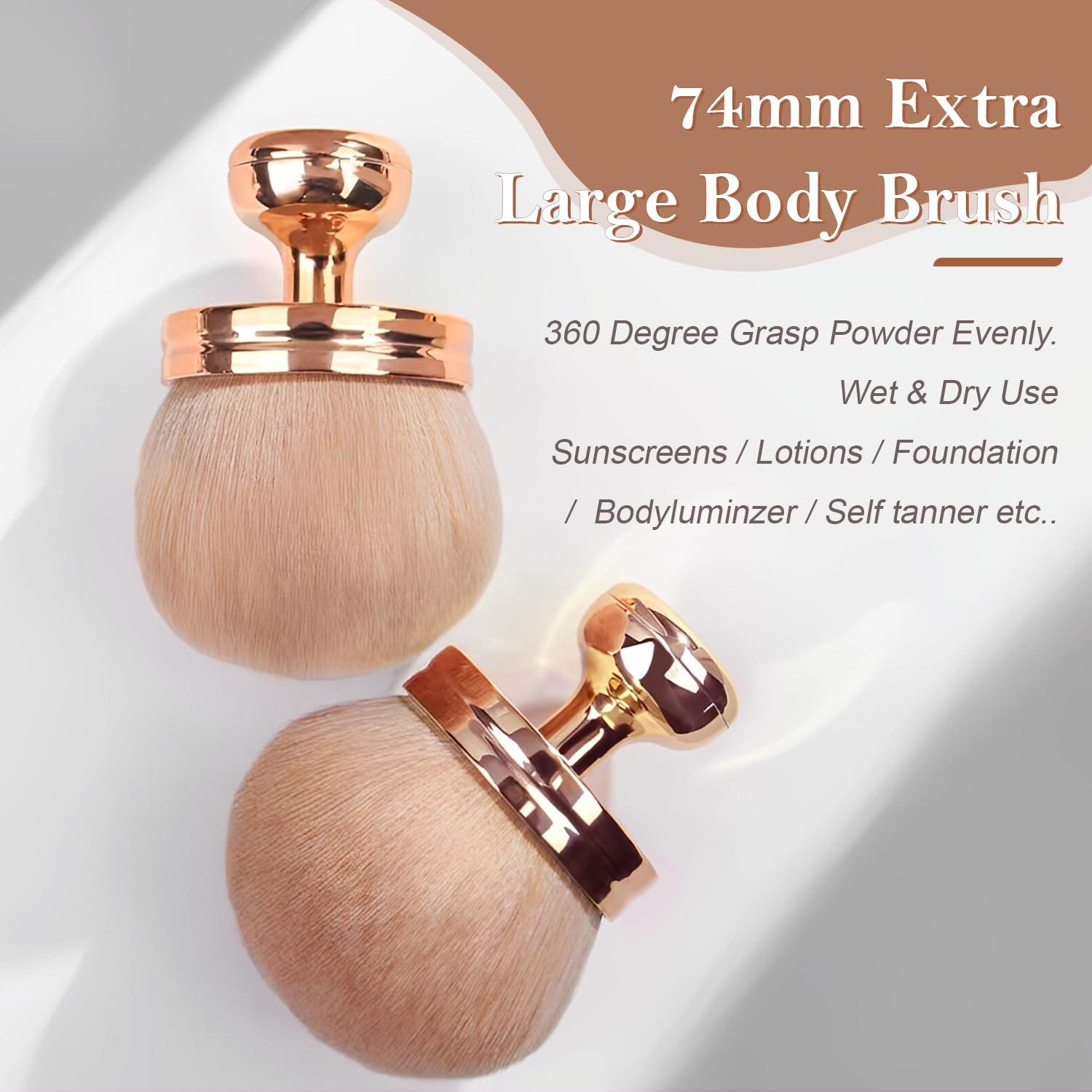 Conjunto de 2 Brochas de Maquillaje Corporal Holyenten 76 mm