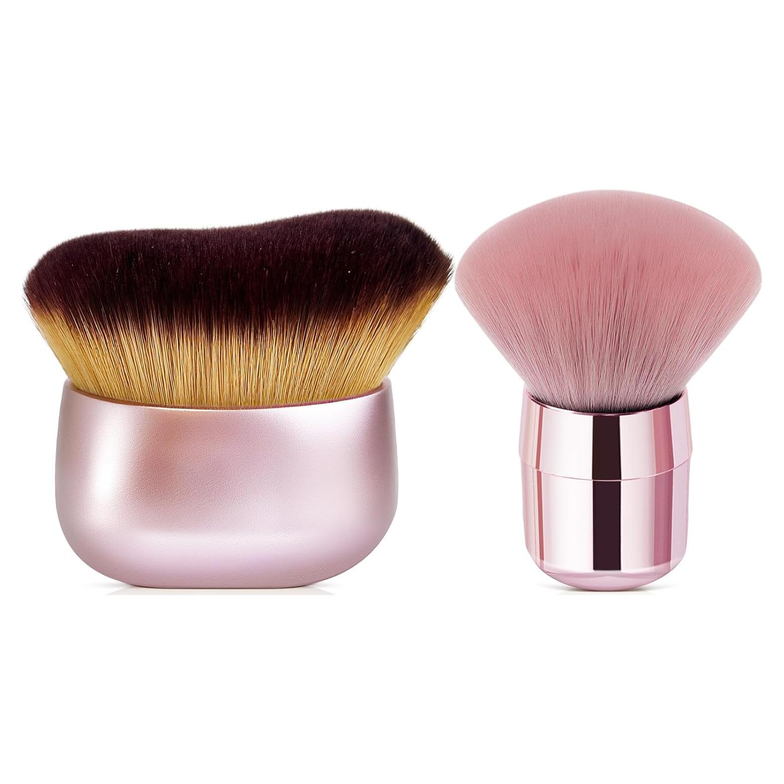Set de Brochas de Maquillaje Corporal Juman - 2 Pcs Oro Rosa