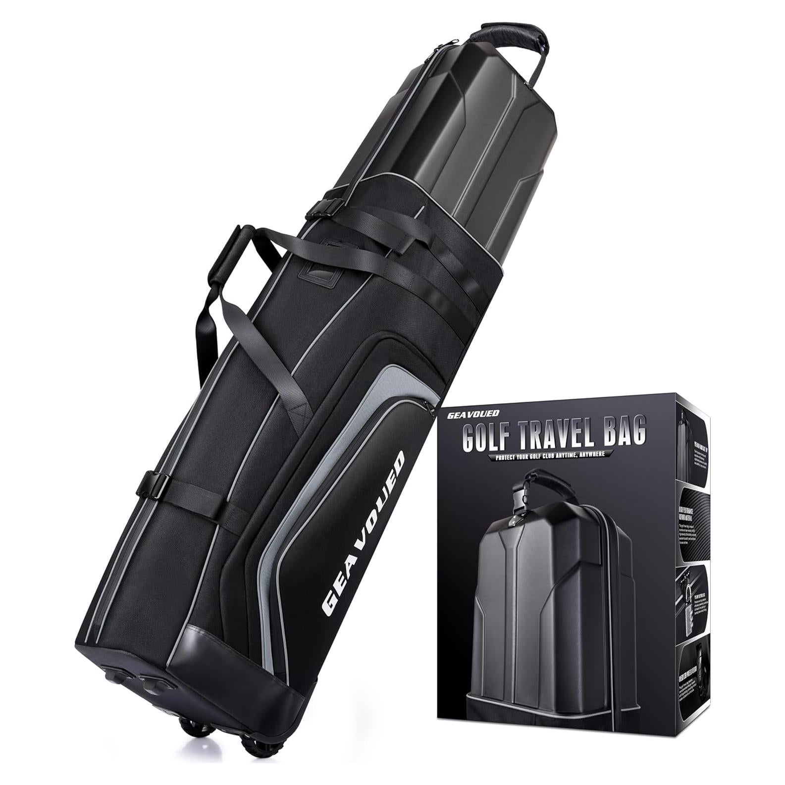 Bolsa de Viaje para Golf GEAVOUED Hkb001 Tapa Dura con Ruedas