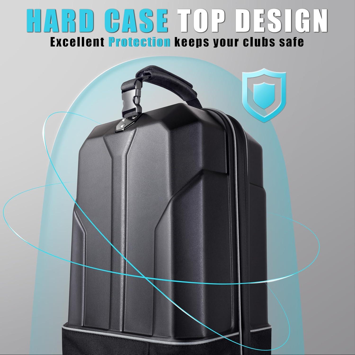 Bolsa de Viaje para Golf GEAVOUED Hkb001 Tapa Dura con Ruedas