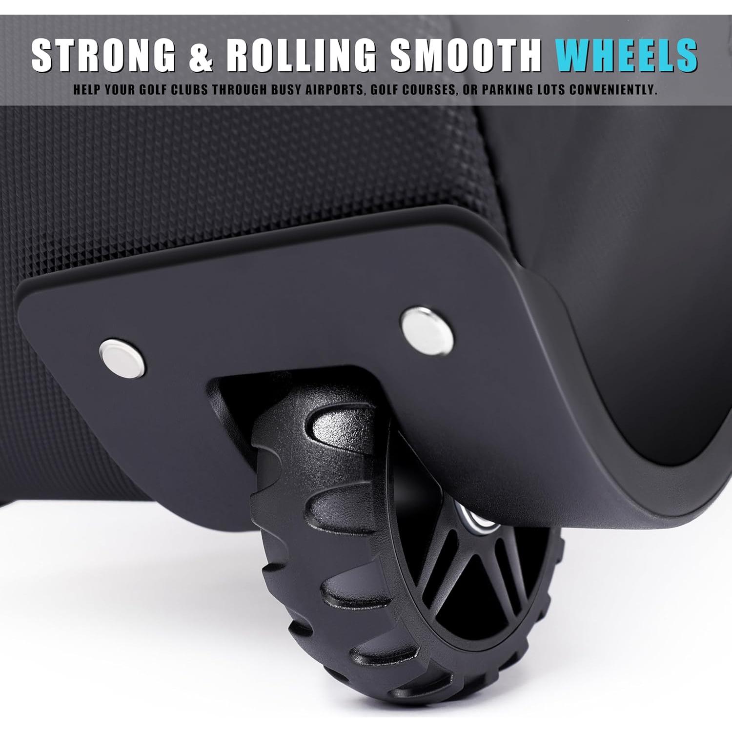 Bolsa de Viaje para Golf GEAVOUED Hkb001 Tapa Dura con Ruedas