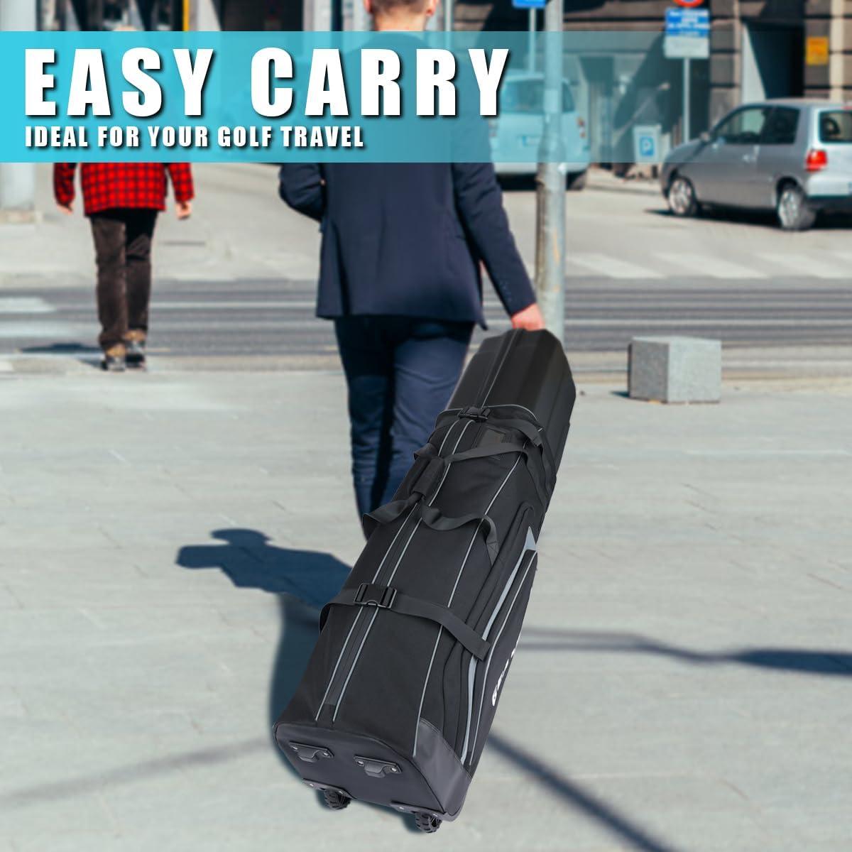 Bolsa de Viaje para Golf GEAVOUED Hkb001 Tapa Dura con Ruedas