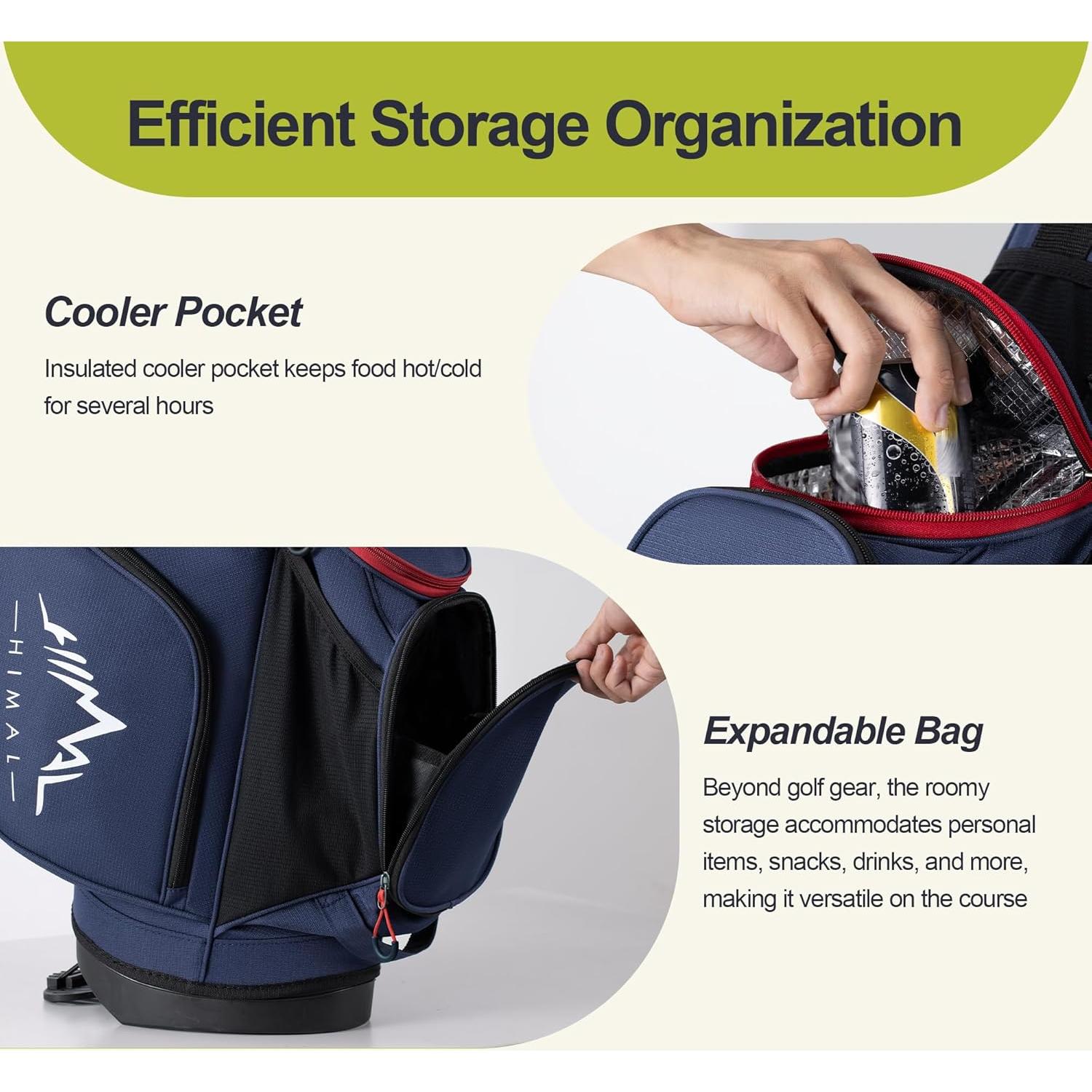 Bolsa de Golf GoHimal 14 Vías con Soporte y 10 Bolsillos