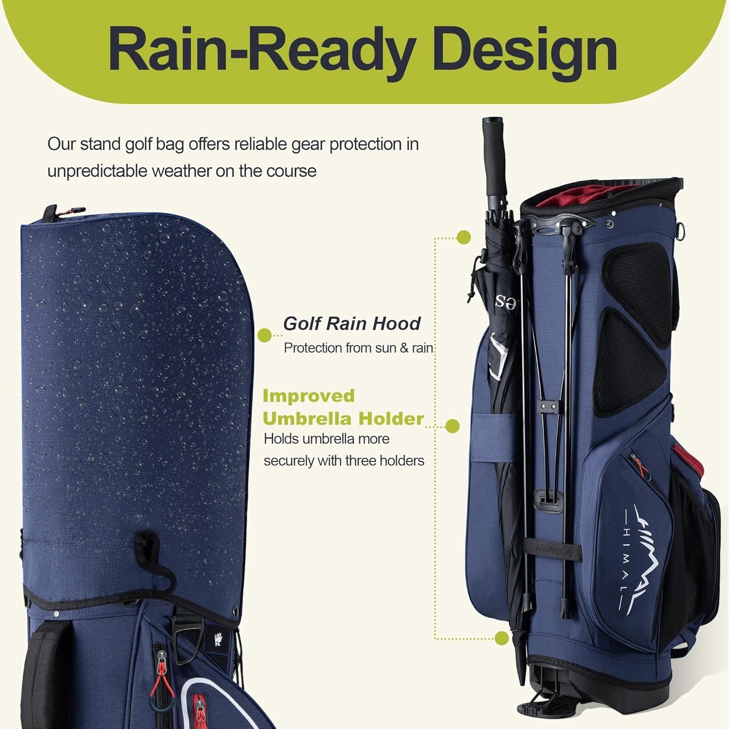 Bolsa de Golf GoHimal 14 Vías con Soporte y 10 Bolsillos