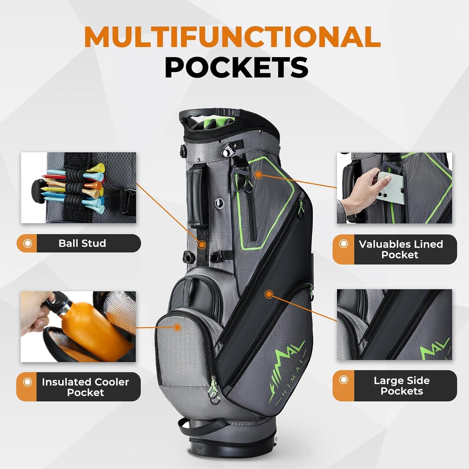 Bolsa de Golf UNIHIMAL con Soporte y 14 Divisores - Gris