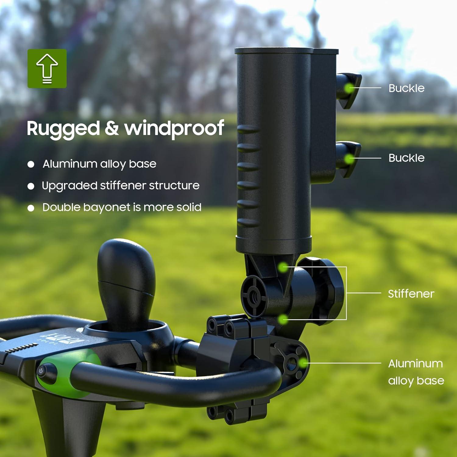 Soporte para Paraguas 10L0L de Aluminio para Carrito de Golf