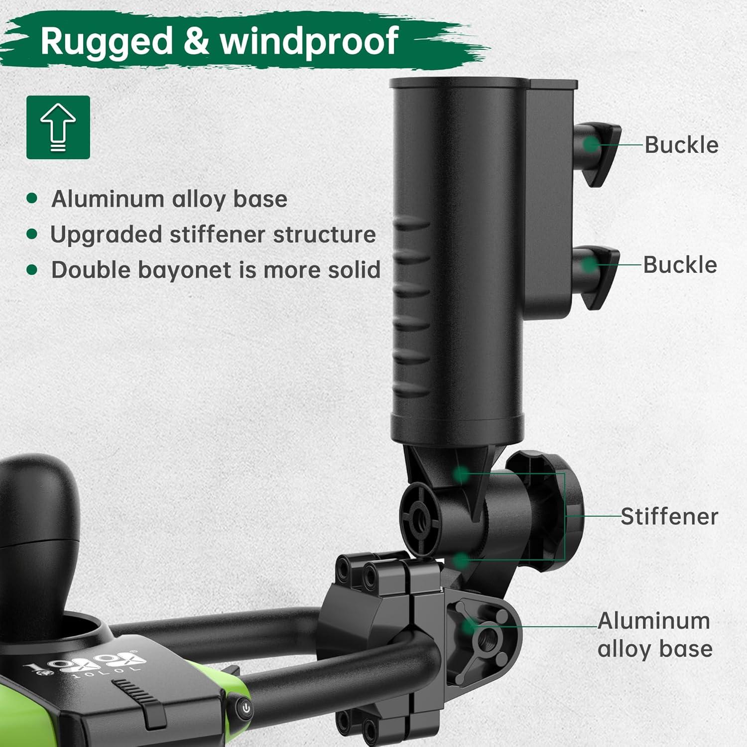 Soporte para Paraguas 10L0L - Aluminio Ajustable 180° para Carritos