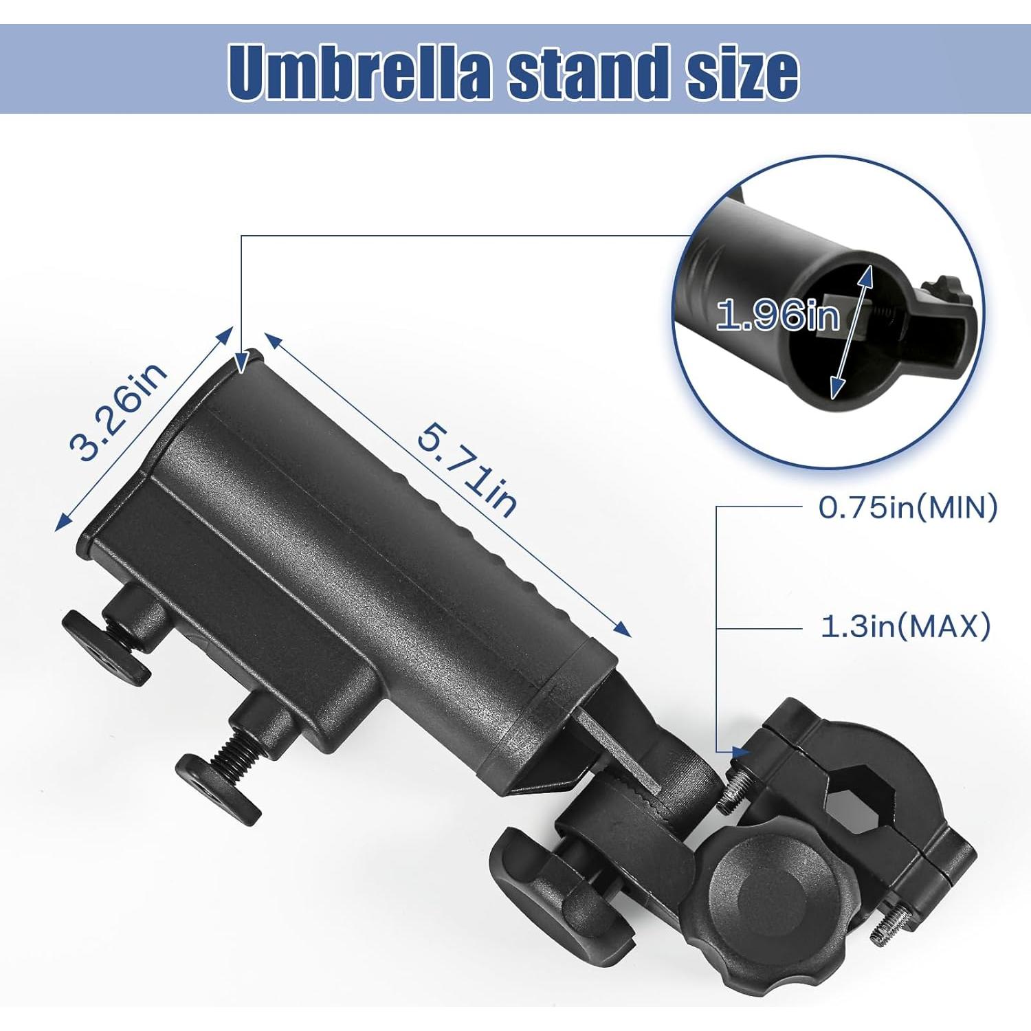 Soporte para Paraguas CHENGWEI Ajustable 180° para Carro de Golf