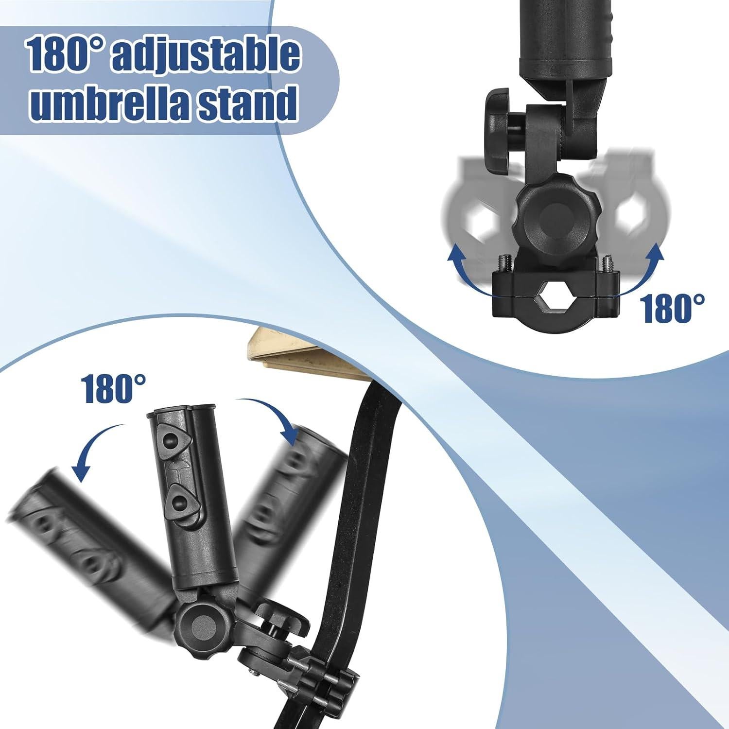 Soporte para Paraguas CHENGWEI Ajustable 180° para Carro de Golf