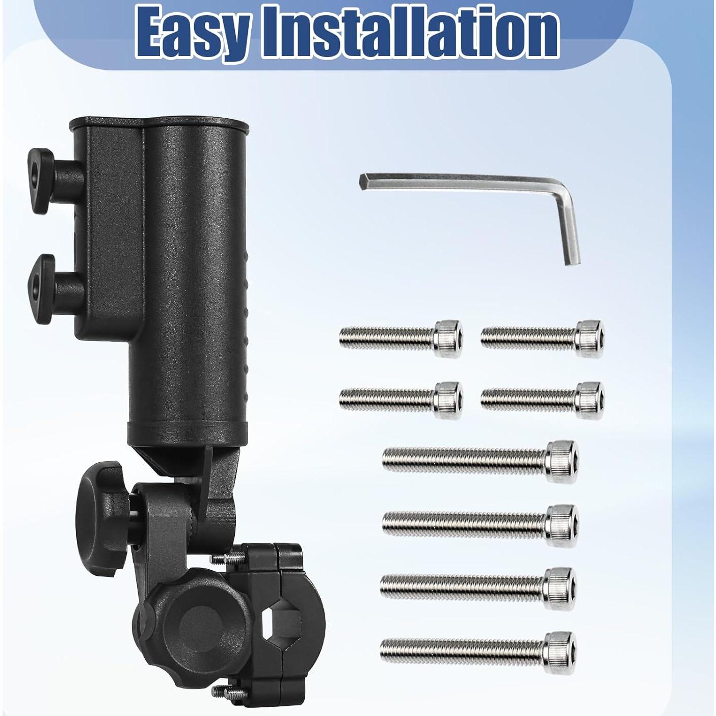 Soporte para Paraguas CHENGWEI Ajustable 180° para Carro de Golf