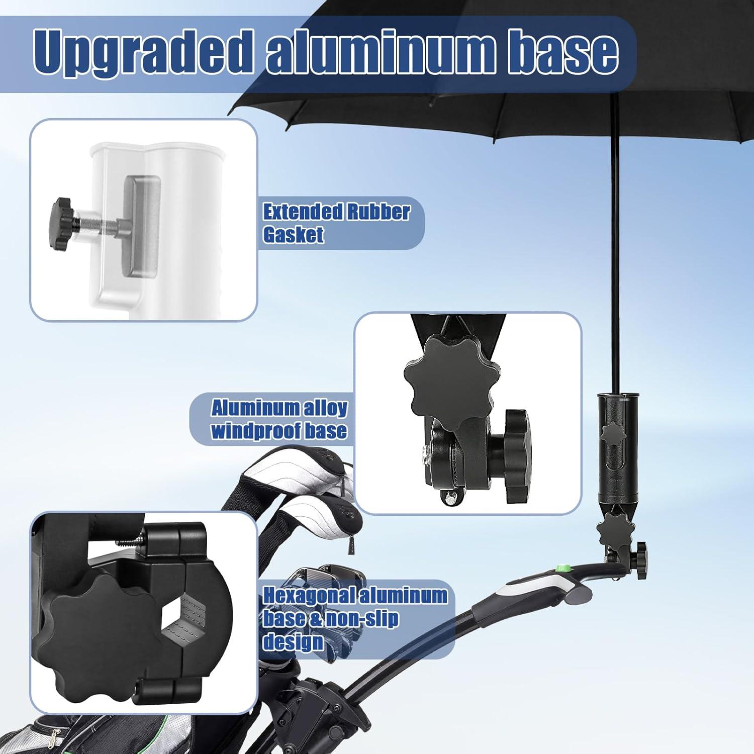 Soporte para Paraguas CHENGWEI Ajustable 180° para Carro de Golf