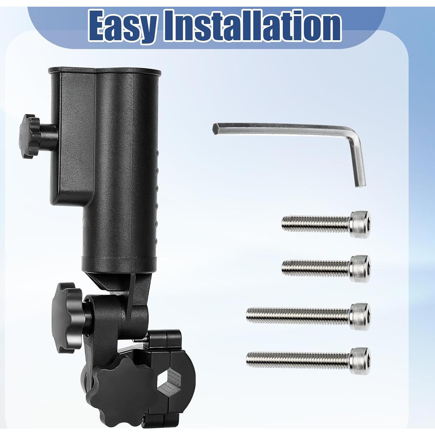 Soporte para Paraguas CHENGWEI Ajustable 180° para Carro de Golf