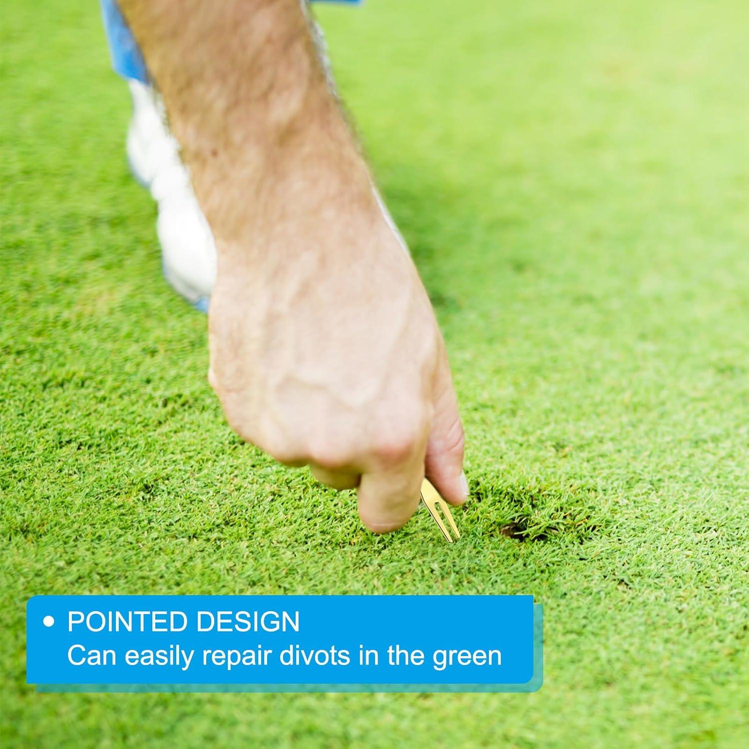 Herramienta de Reparación de Divots de Golf PATIKIL - Metal Negro