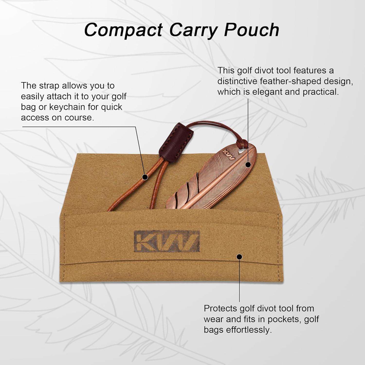 Herramienta de Divot KVV de Cobre con Lanyard de Cuero