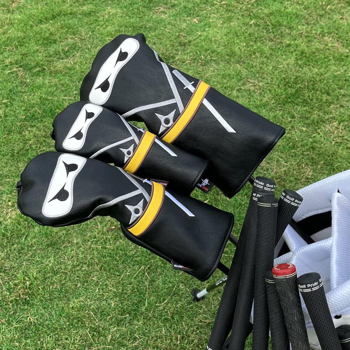 Cubiertas de Cabeza de Golf Aliennana Ninja Cuero Premium