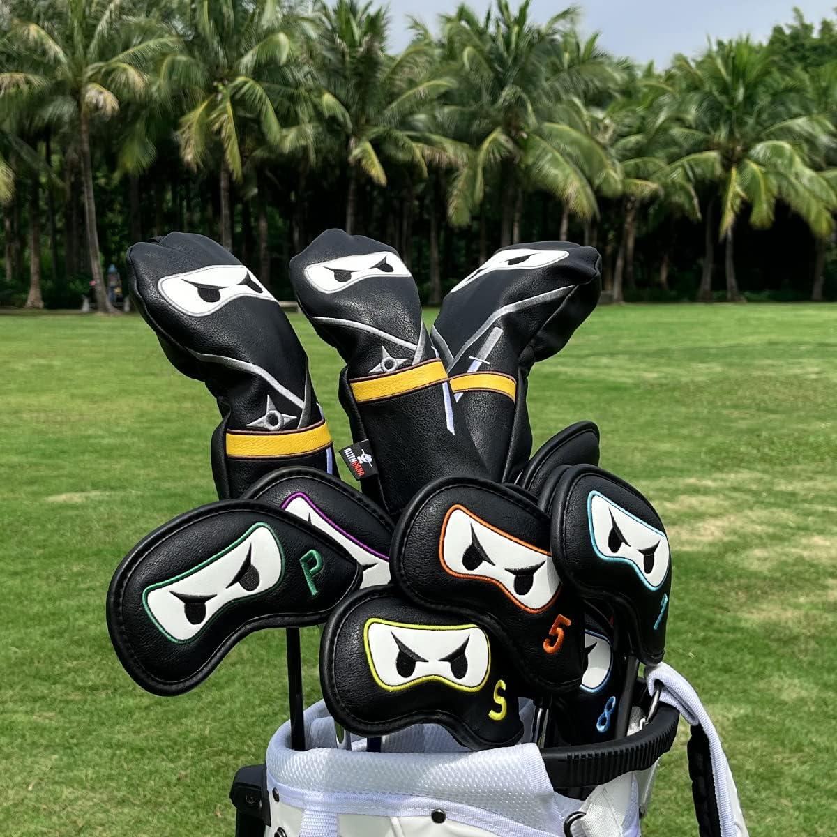 Cubiertas de Cabeza de Golf Aliennana Ninja Cuero Premium