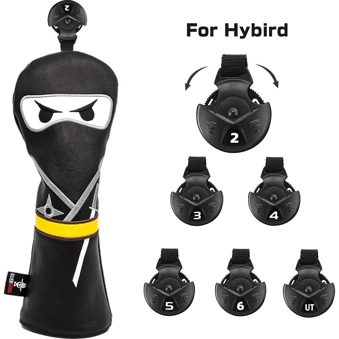 Cubiertas de Cabeza de Golf Aliennana Ninja Cuero Premium