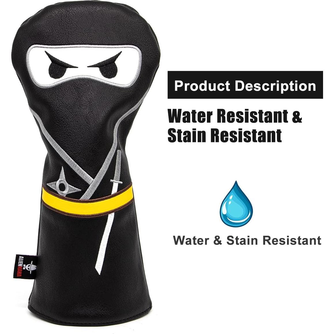 Cubiertas de Cabeza de Golf Aliennana Ninja Cuero Premium