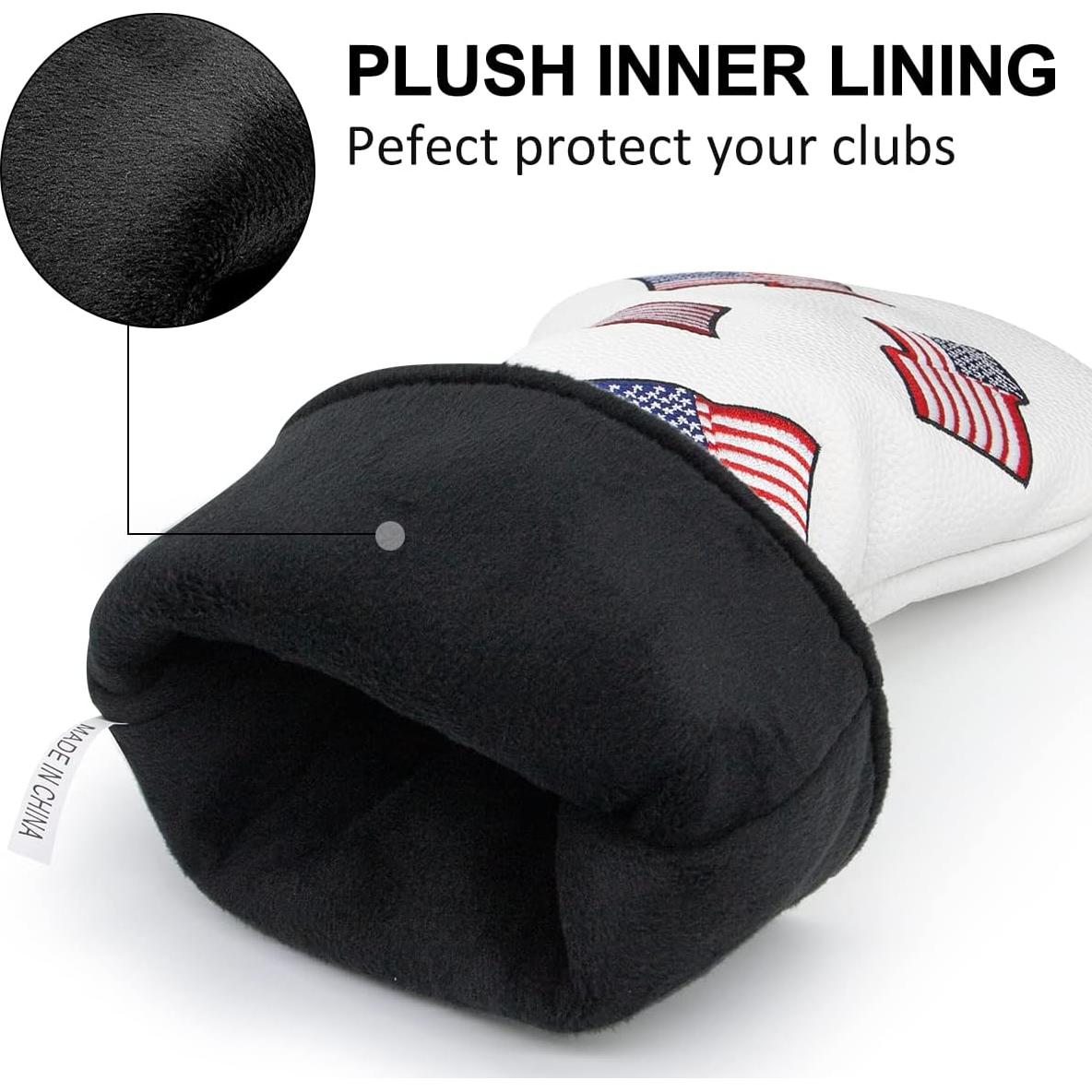 Cubiertas de Cabeza de Palos de Golf Barudan - Bandera EE. UU.