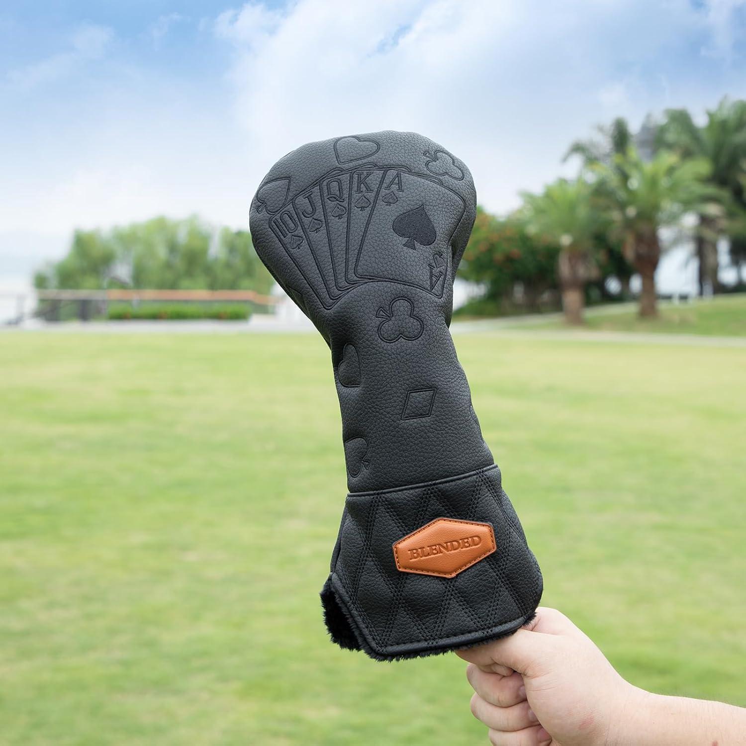 Cubierta de Palo de Golf BAIRBRE de Cuero Negro para Híbrido