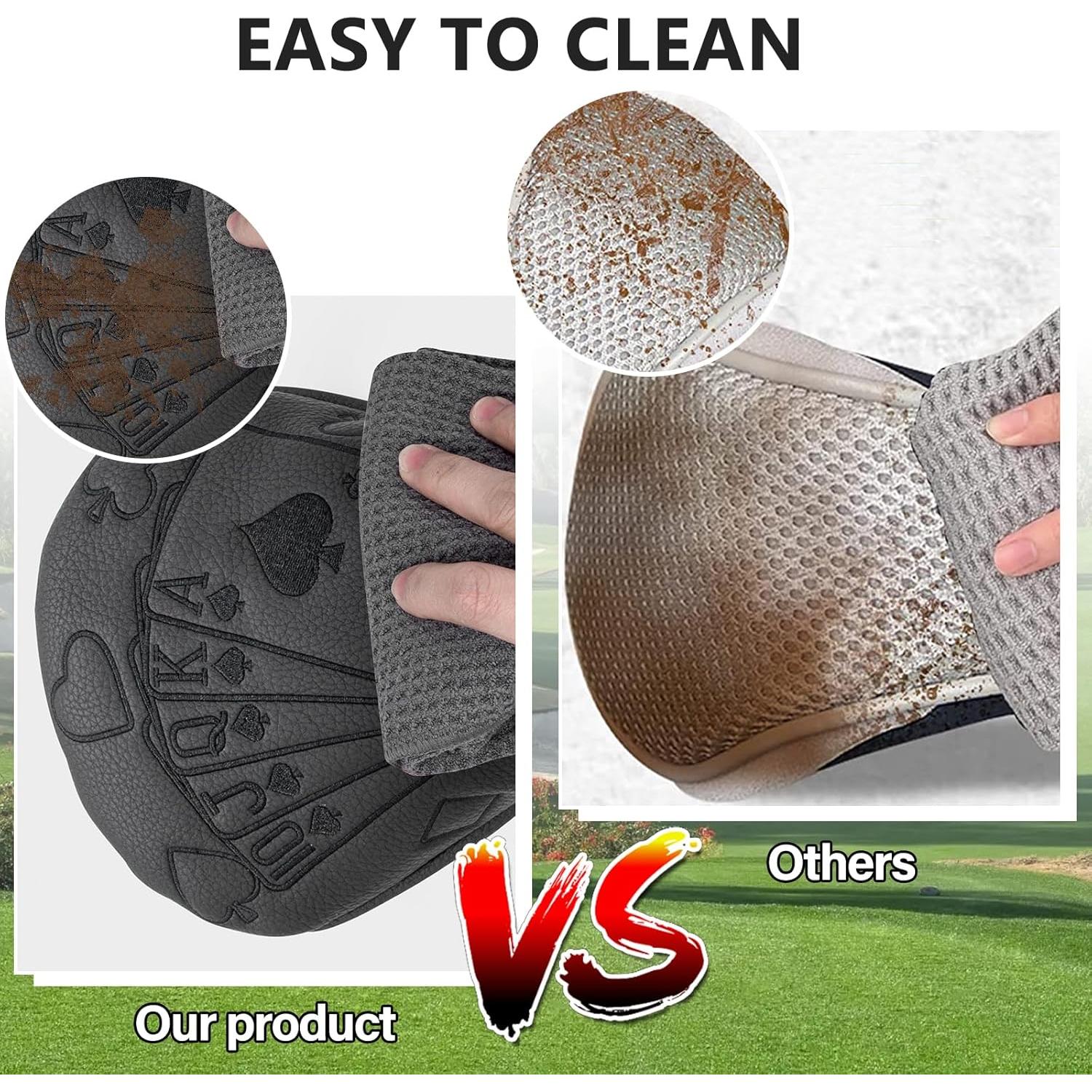 Cubierta de Palo de Golf BAIRBRE de Cuero Negro para Híbrido