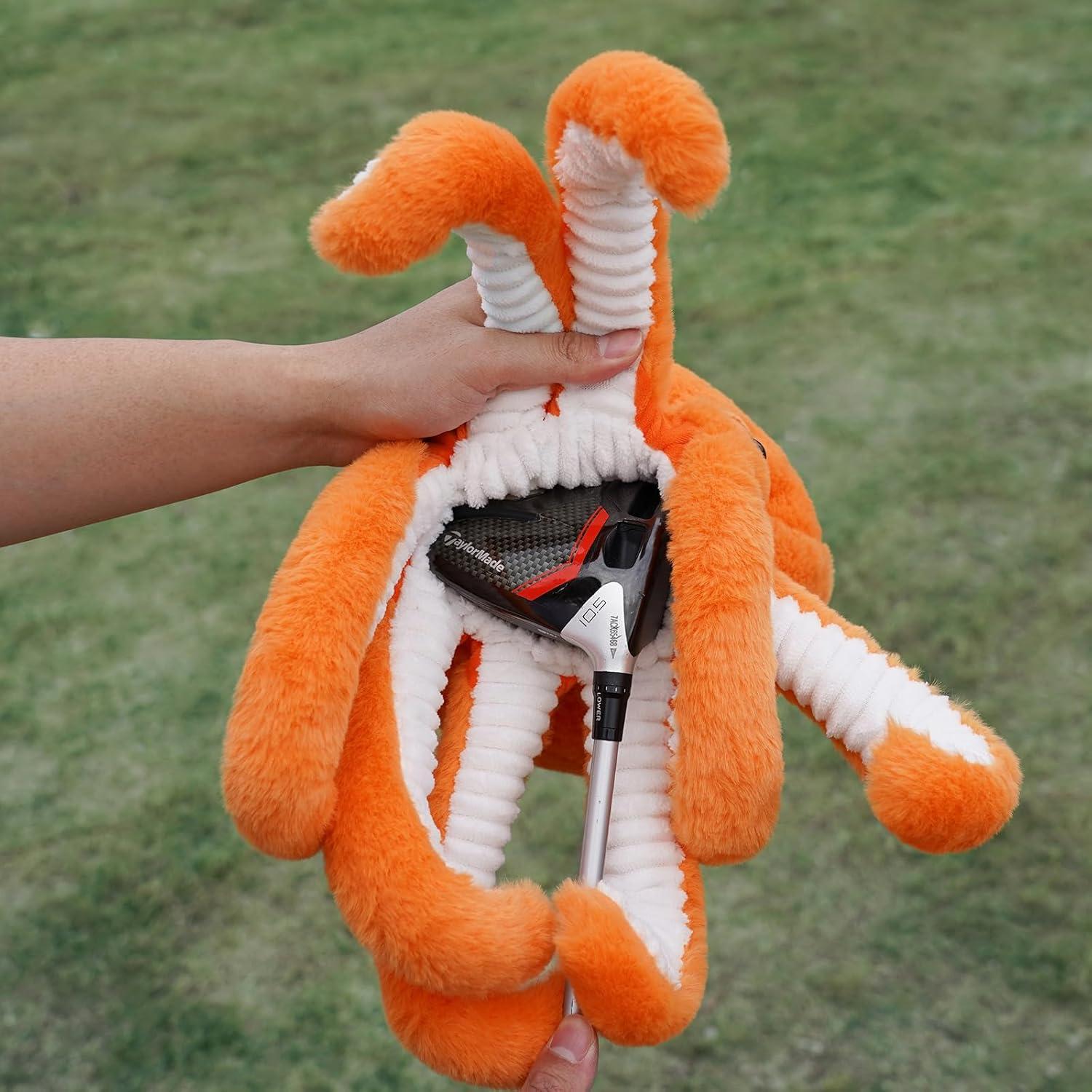 Cubierta de Driver de Golf mytag Pulpo Naranja de Peluche