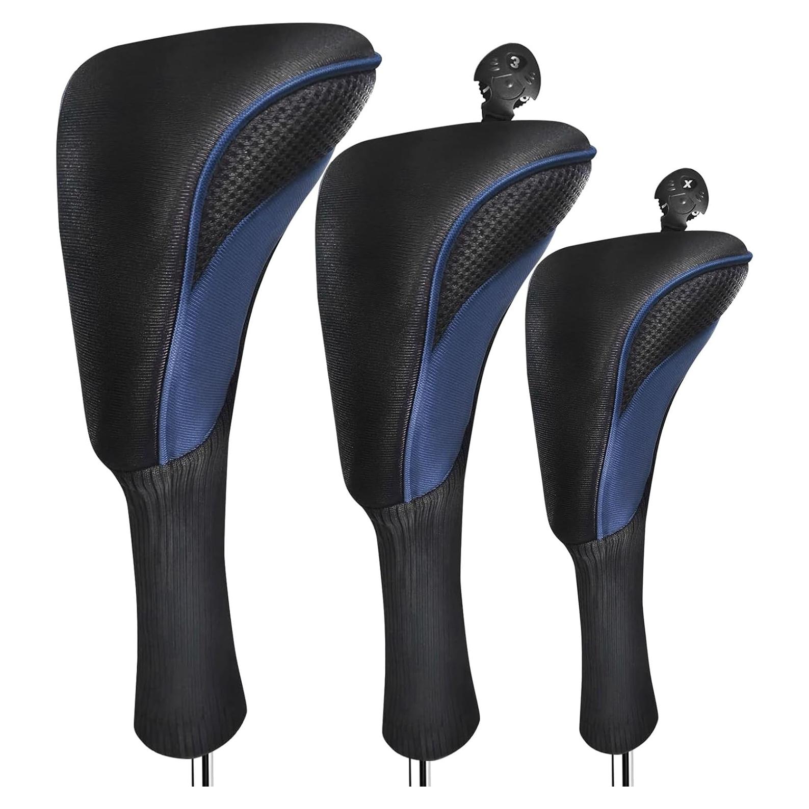 Fundas para Cabezas de Palos de Golf FINGER TEN GCCW2001 - Azul y Negro