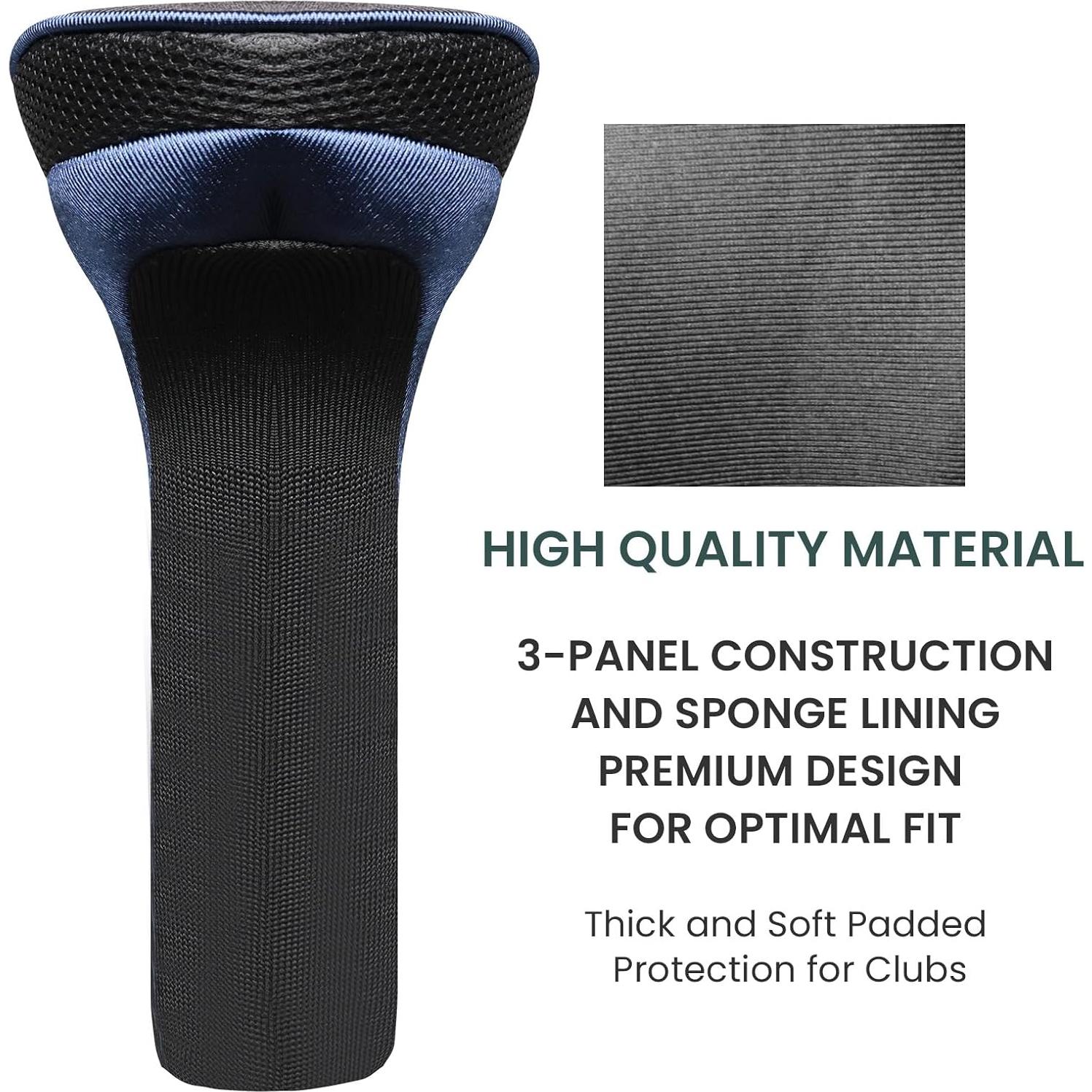 Fundas para Cabezas de Palos de Golf FINGER TEN GCCW2001 - Azul y Negro