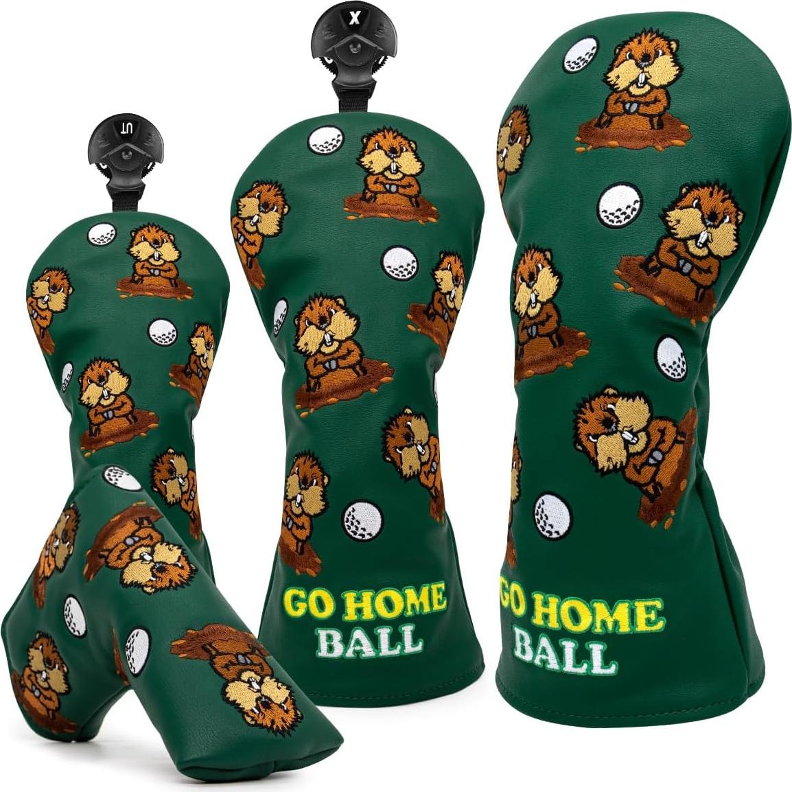 Cubierta de Cabeza de Golf Barudan - Madera 3 y Putter - Verde