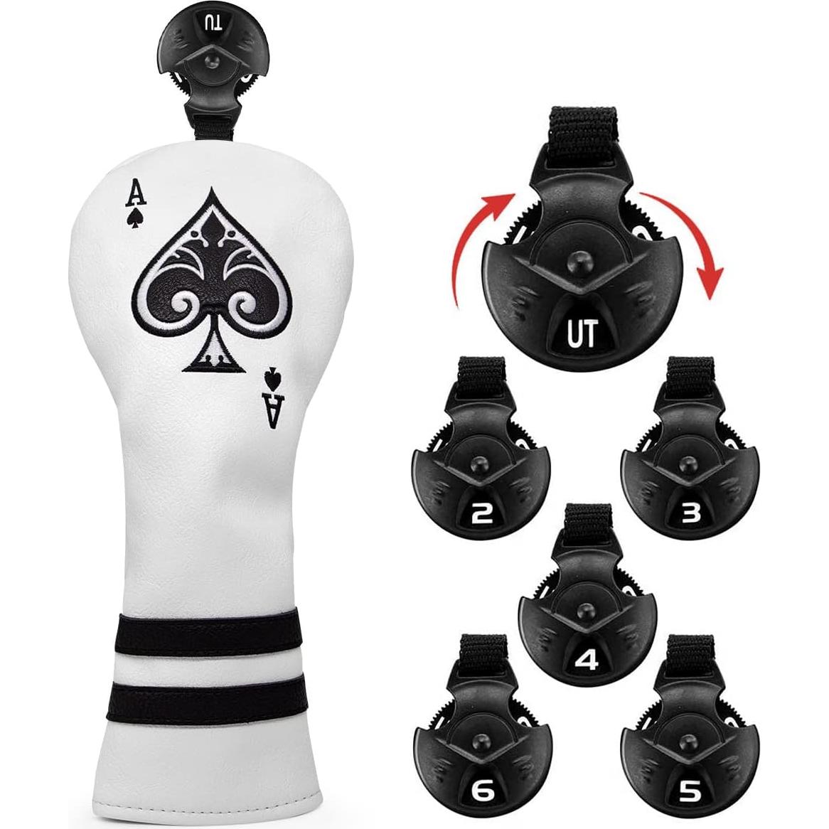 Cubierta de Cabeza de Golf Barudan Ace Híbrida Blanca 1pc