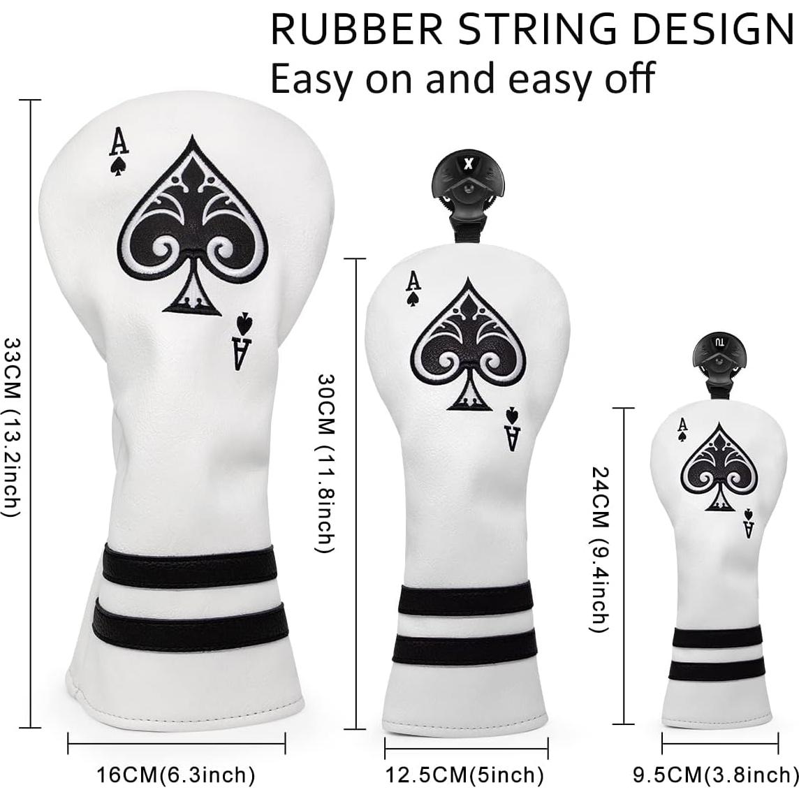 Cubierta de Cabeza de Golf Barudan Ace Híbrida Blanca 1pc