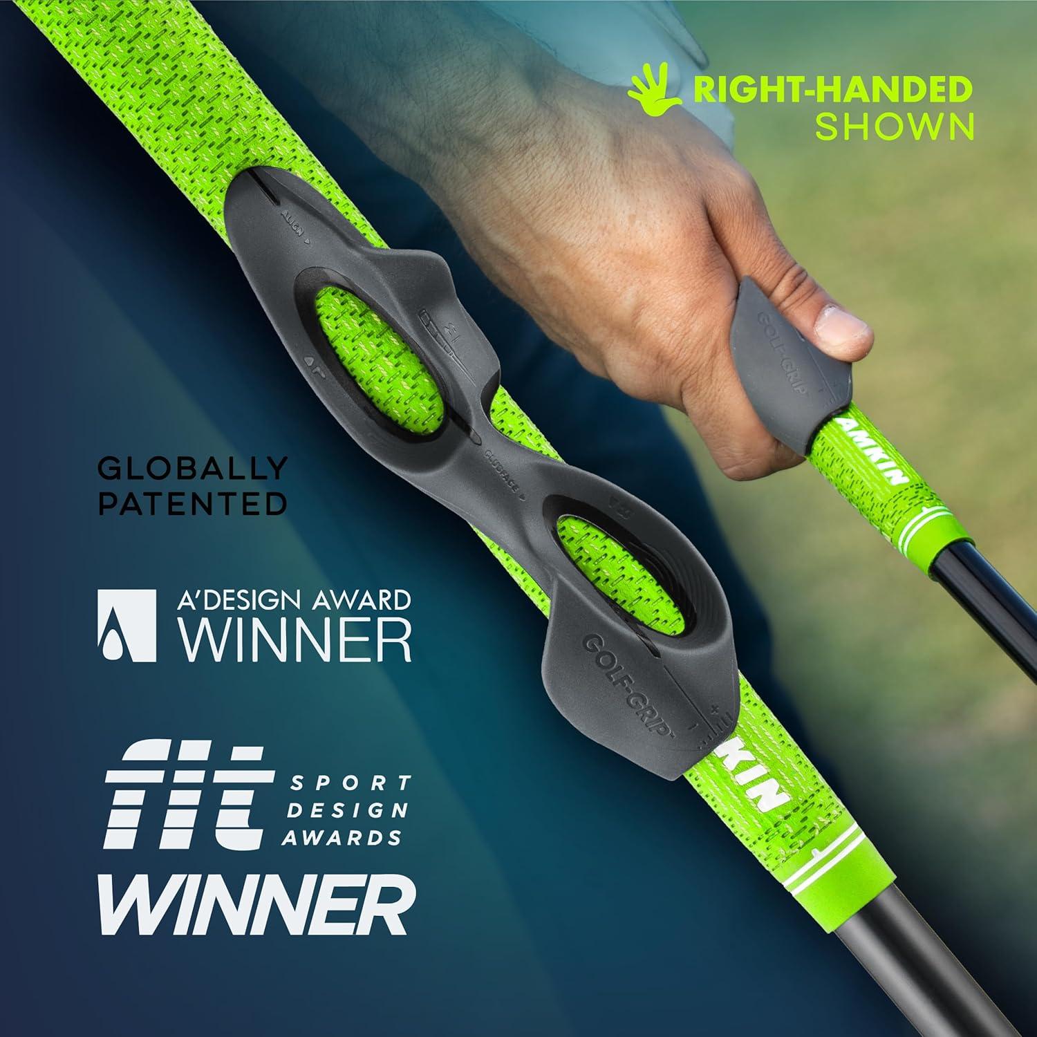 GOLF-GRIP Ayuda de Entrenamiento para Golfistas Diestros - Corrección de Slices y Hooks