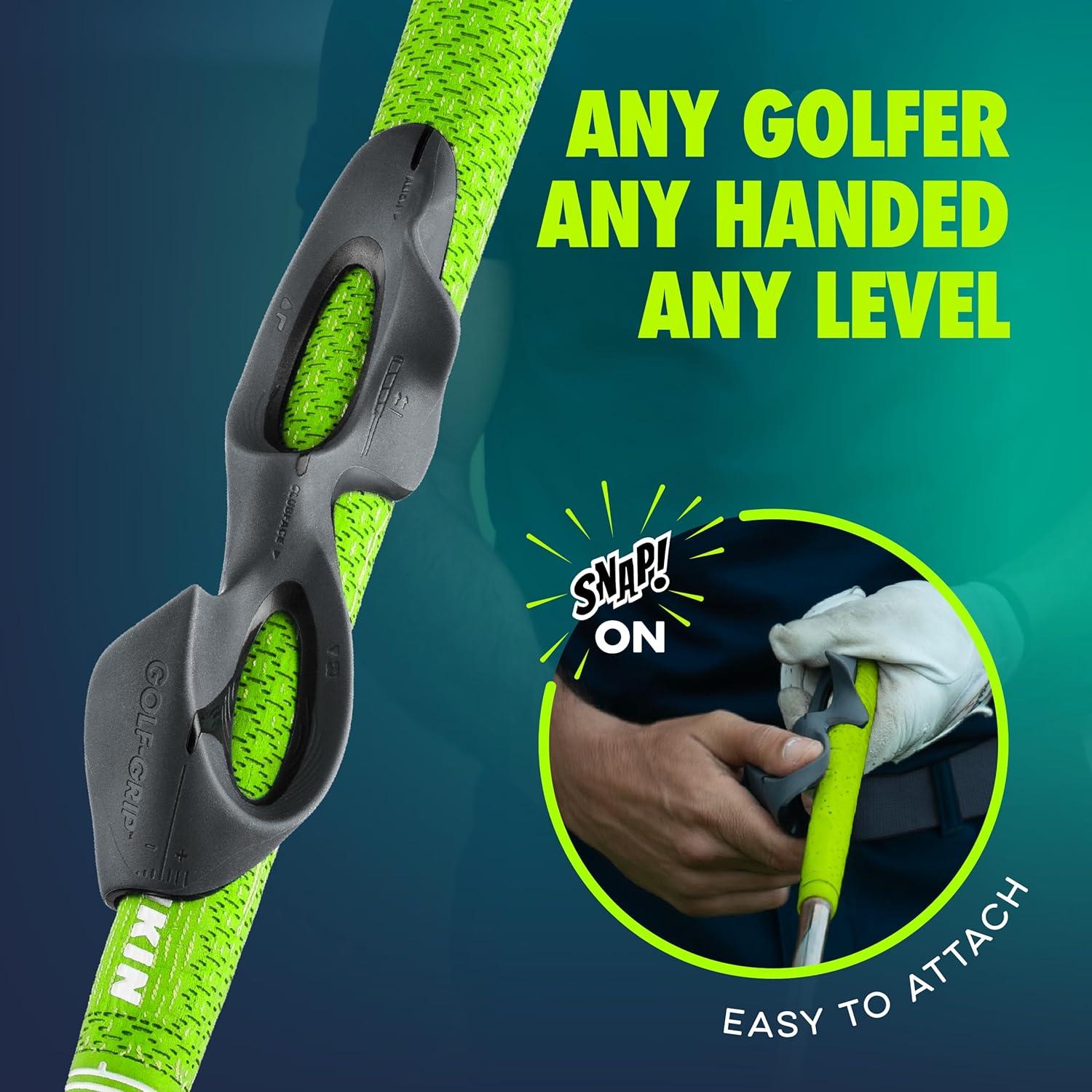 GOLF-GRIP Ayuda de Entrenamiento para Golfistas Diestros - Corrección de Slices y Hooks