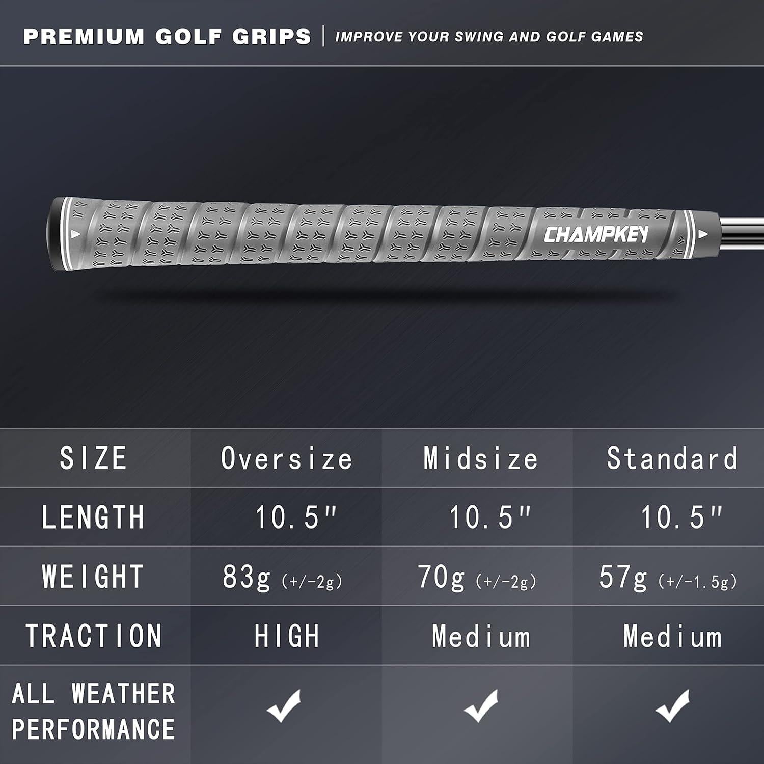 Agarres de Golf CHAMPKEY WRAP-Y Goma Paquete de 13 Unidades